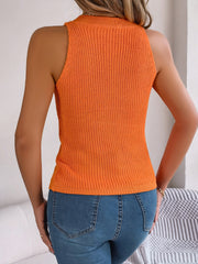 Cable-Knit Round Neck Vest Trendsi