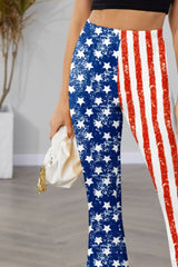 Star & Stripes High Waist Bootcut Pants Trendsi