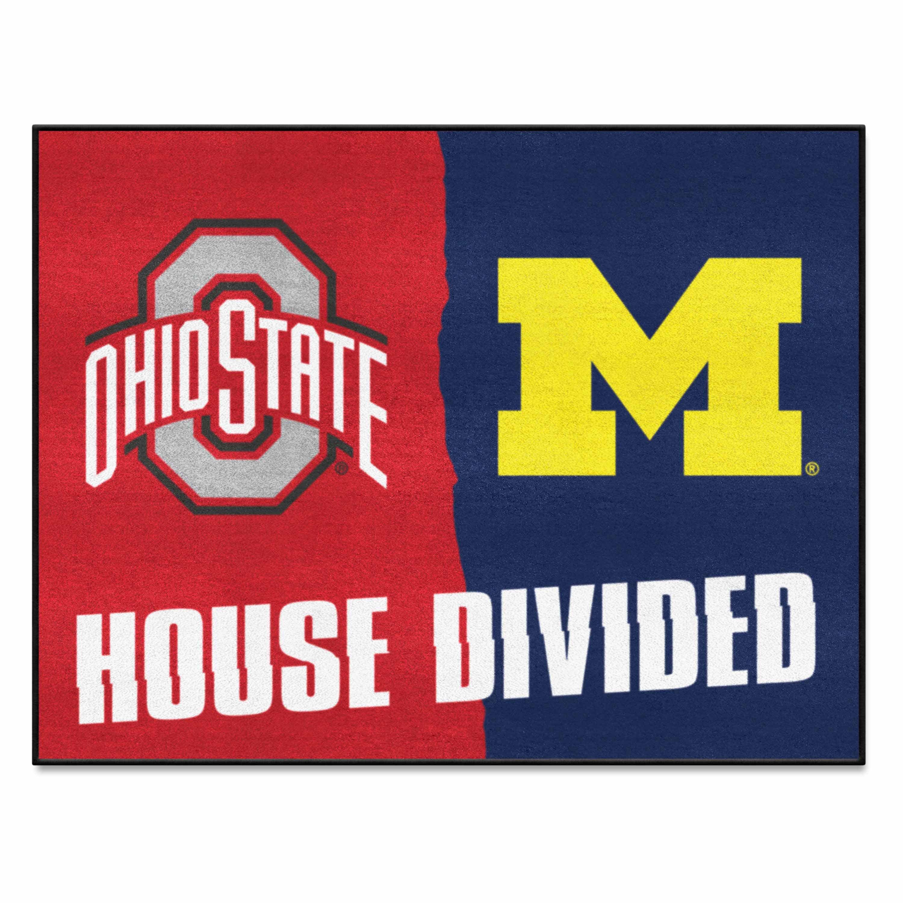 House Divided - Ohio State / Michigan House Divided House Divided Rug - 34 in. x 42.5 in. - House Divided - Ohio State / Michigan