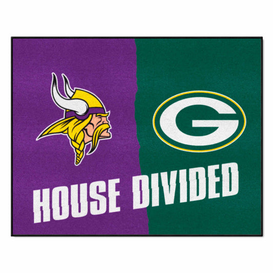 NFL House Divided - Vikings / Packers House Divided Rug - 34 in. x 42.5 in.