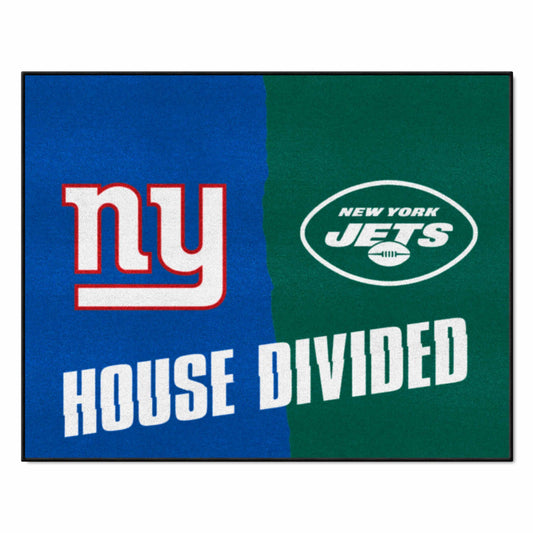 NFL House Divided - Giants / Jets House Divided Rug - 34 in. x 42.5 in.