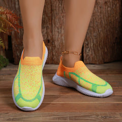 Breathable Mesh Round Toe Sneakers - Trendsi