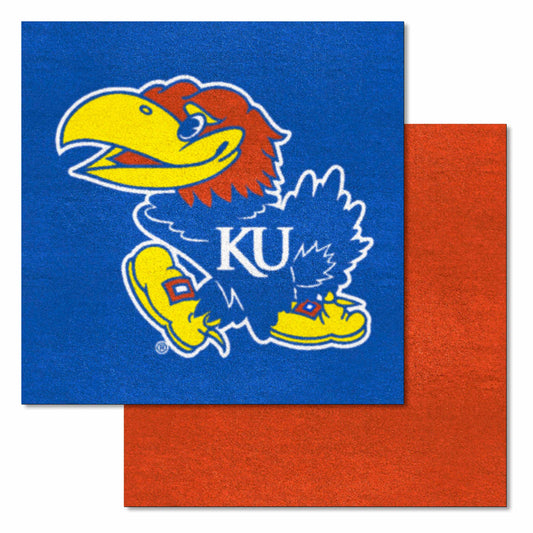 Kansas Jayhawks Team Carpet Tiles - 45 Sq Ft.