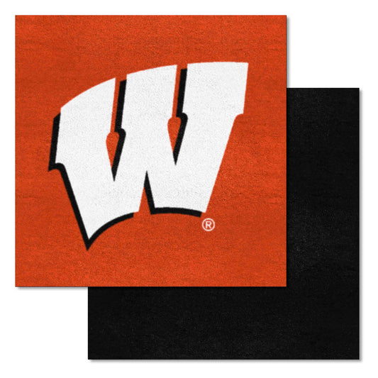 Wisconsin Badgers Team Carpet Tiles - 45 Sq Ft.