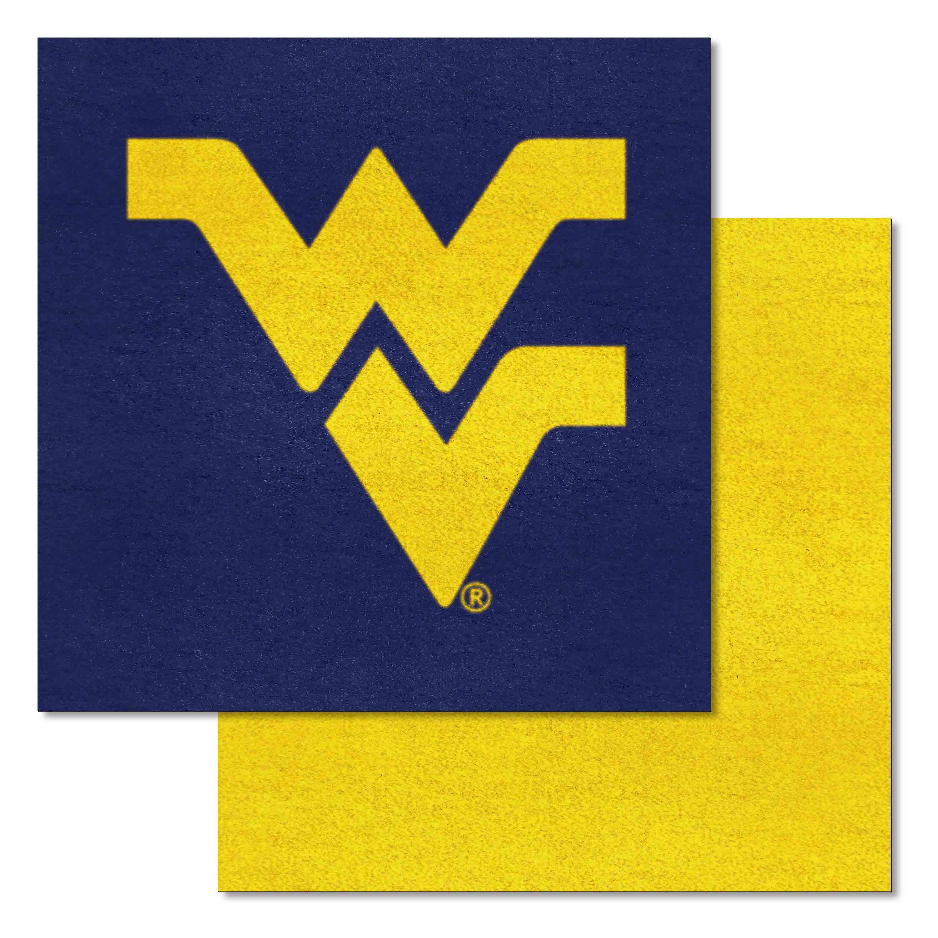 West Virginia Mountaineers Team Carpet Tiles - 45 Sq Ft.