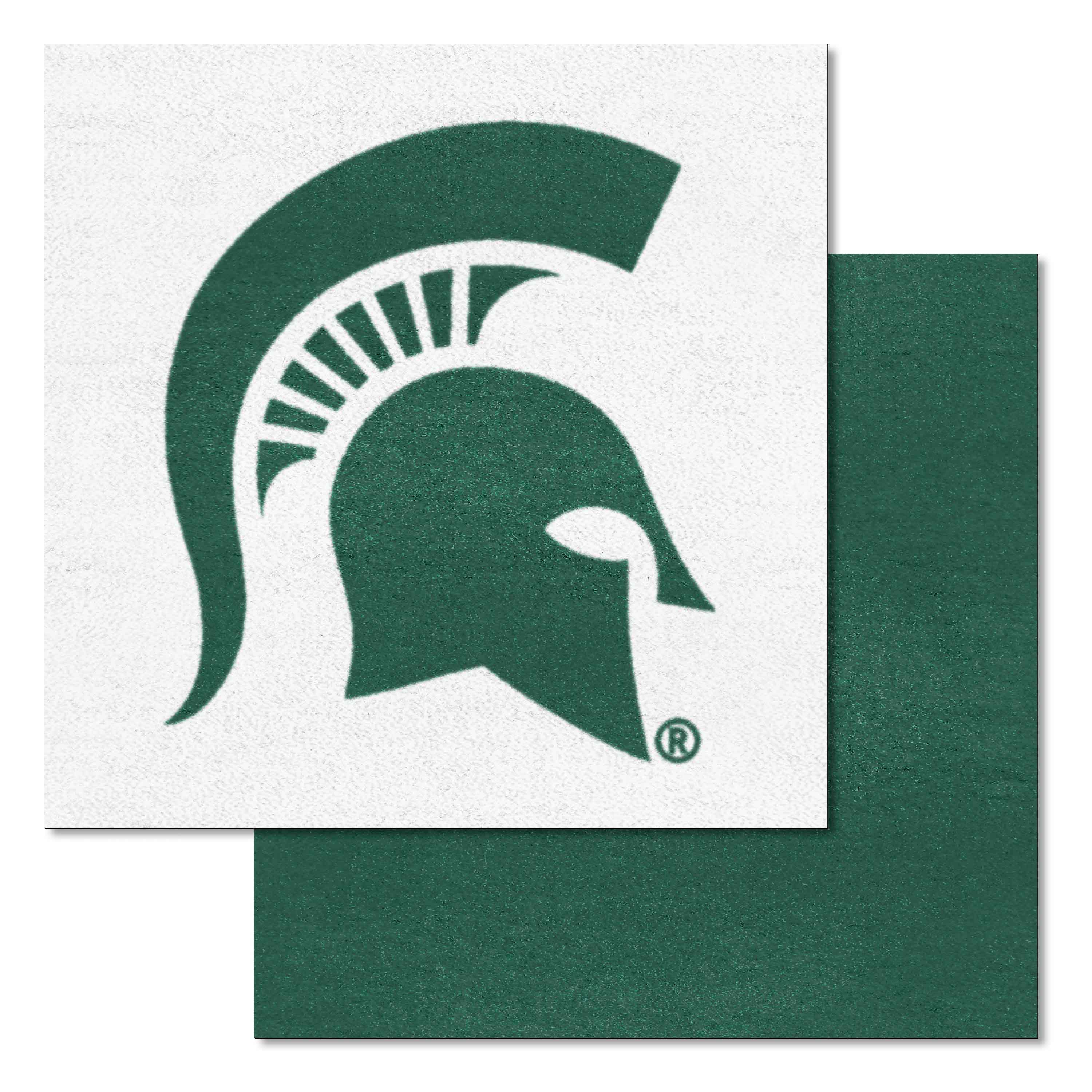 Michigan State Spartans Team Carpet Tiles - 45 Sq Ft.