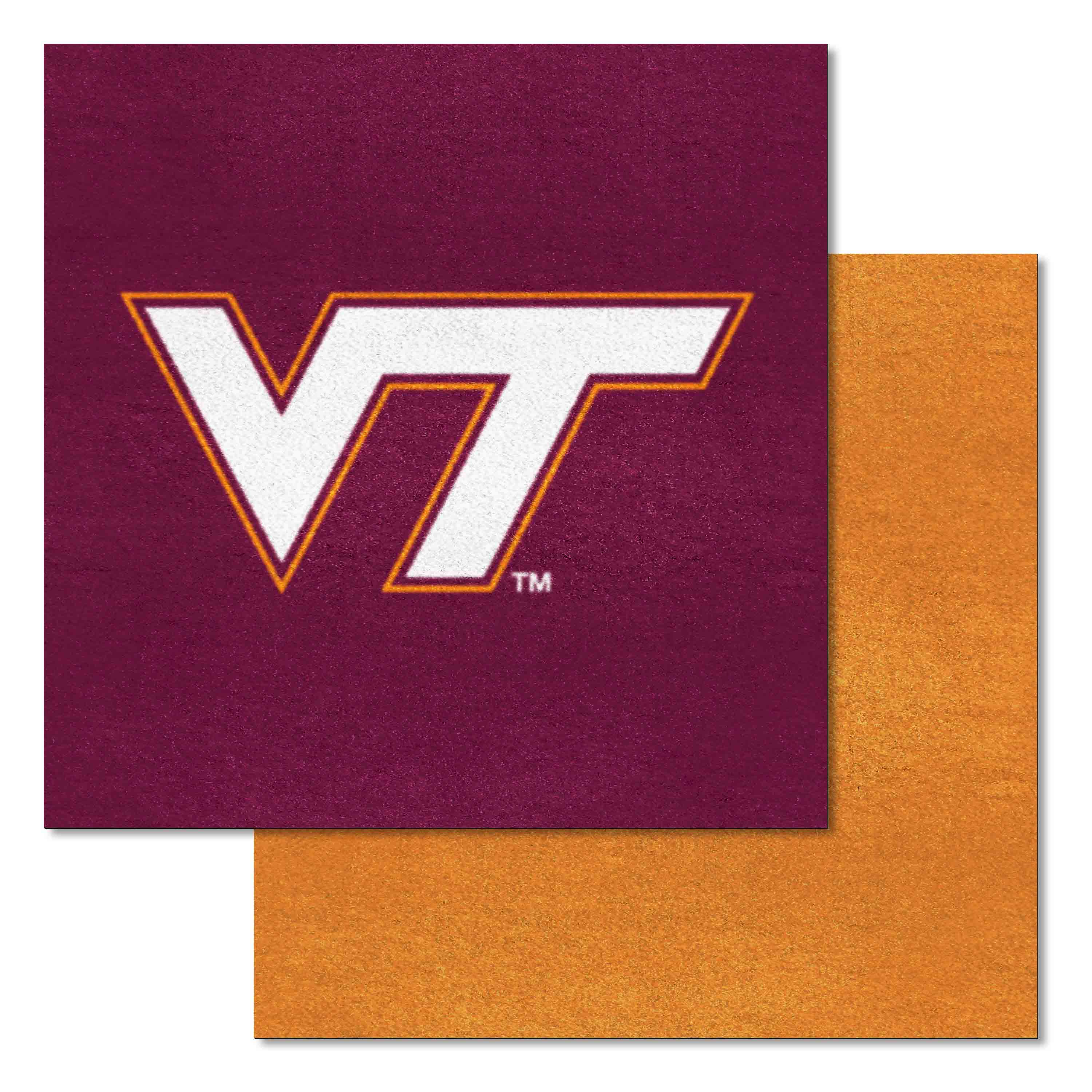 Virginia Tech Hokies Team Carpet Tiles - 45 Sq Ft.