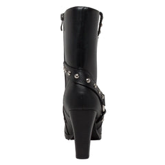 RideTecs Women's 10" Harness Biker Boot Black RideTecs