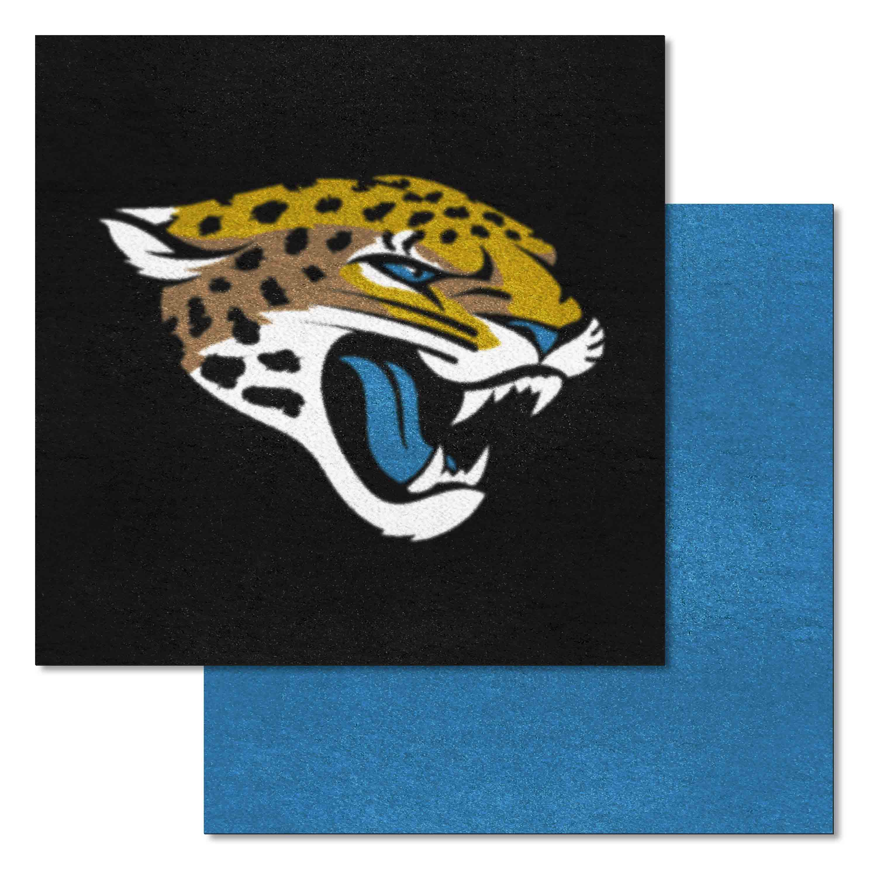 Jacksonville Jaguars Team Carpet Tiles - 45 Sq Ft. - Jacksonville Jaguars