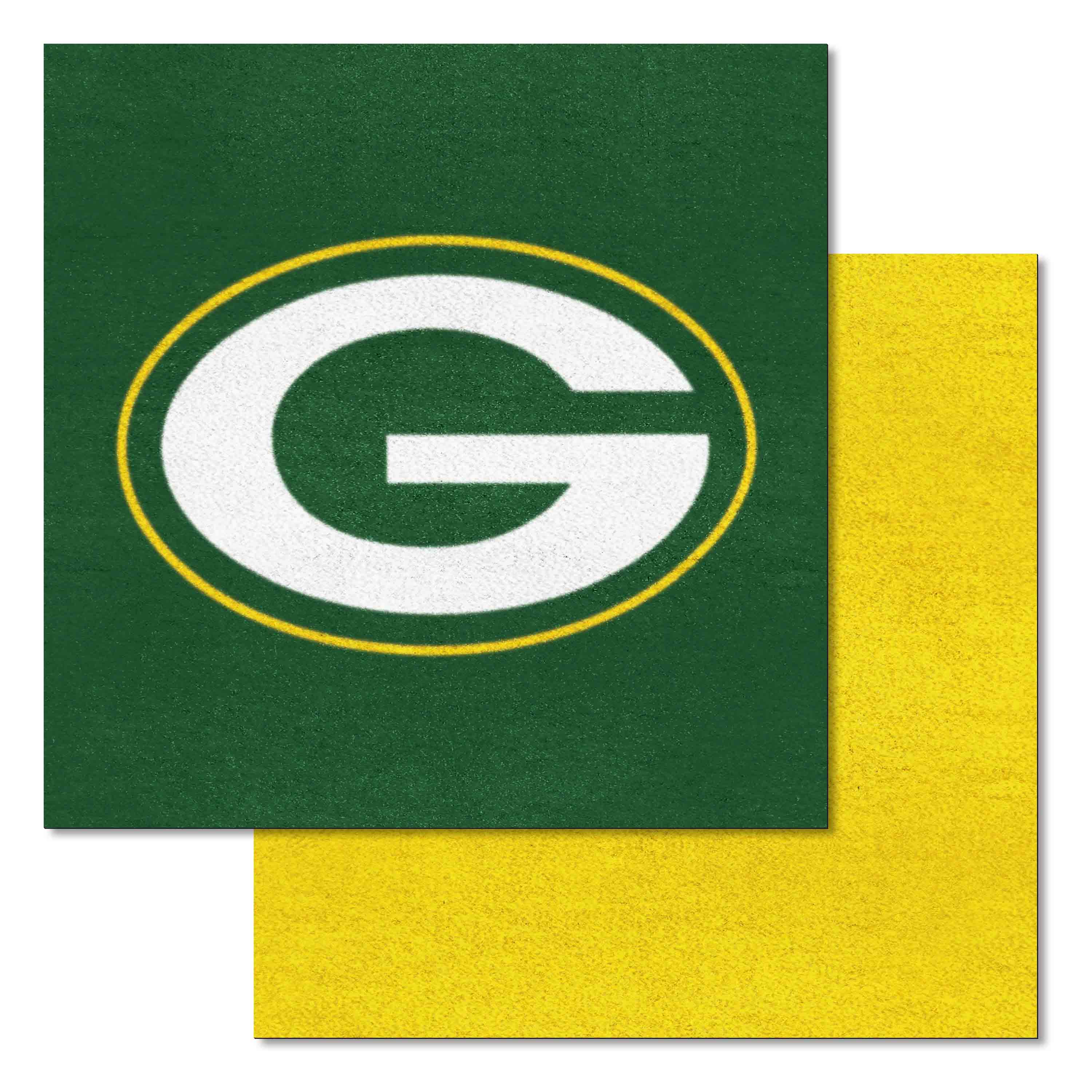 Green Bay Packers Team Carpet Tiles - 45 Sq Ft.