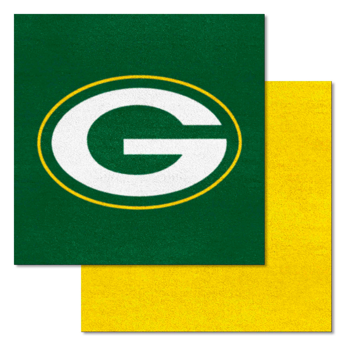 Green Bay Packers Team Carpet Tiles - 45 Sq Ft. - Green Bay Packers