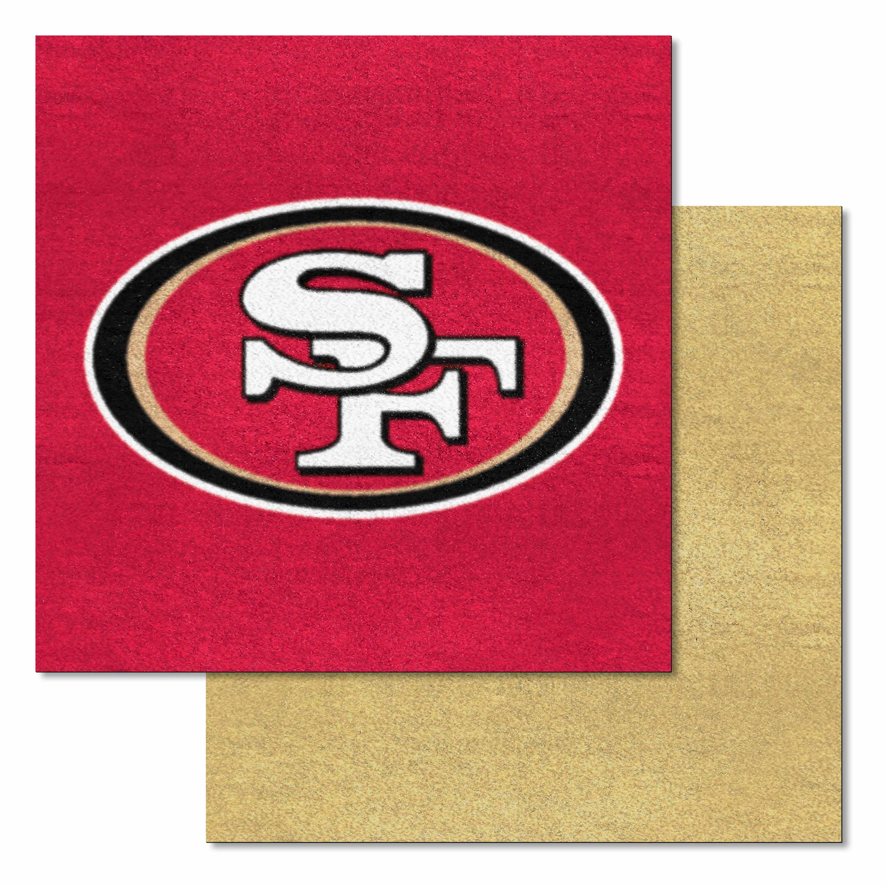 San Francisco 49ers Team Carpet Tiles - 45 Sq Ft.