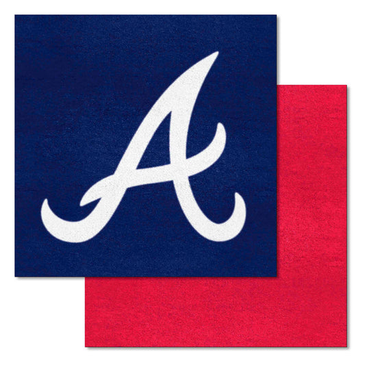 Atlanta Braves "A" Logo Team Carpet Tiles - 45 Sq Ft.