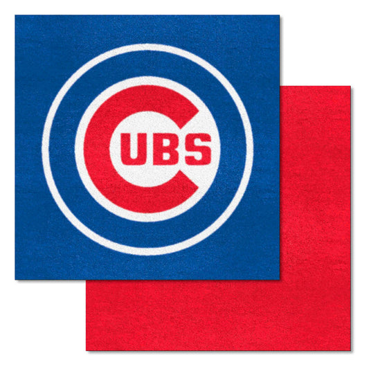 Chicago Cubs Team Carpet Tiles - 45 Sq Ft. - Chicago Cubs