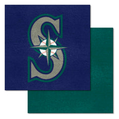 Seattle Mariners Team Carpet Tiles - 45 Sq Ft. Blue & Green