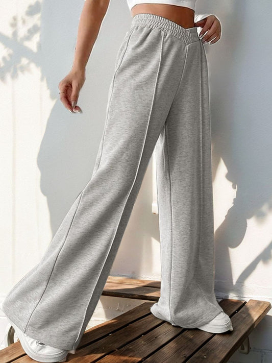 Pantalones anchos con cintura elástica