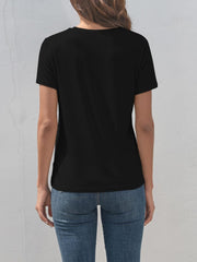 Dragonfly Graphic Round Neck Short Sleeve T-Shirt - Trendsi