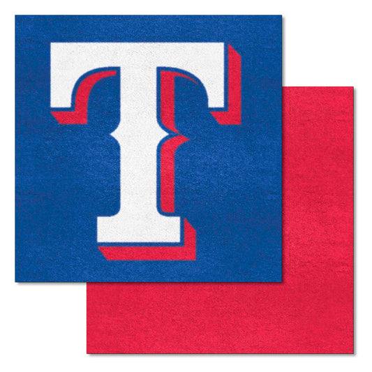 Texas Rangers Red & Navy Team Carpet Tiles - 45 Sq Ft.