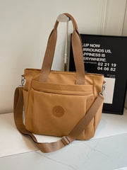 Nylon Solid Color Tote Bag - Trendsi