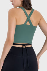 Crisscross Grecian Neck Active Cami - Flyclothing LLC