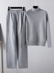 Basic Bae Turtleneck Raglan Sleeve Top and Pants Sweater Set - Trendsi