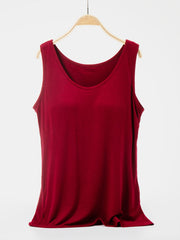 Scoop Neck Wide Strap Tank Trendsi