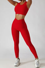 Basic Bae Crossover Waist Active Leggings - Trendsi