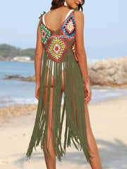 Fringe Spaghetti Strap Cover-Up Trendsi