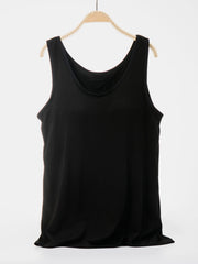 Scoop Neck Wide Strap Tank Trendsi