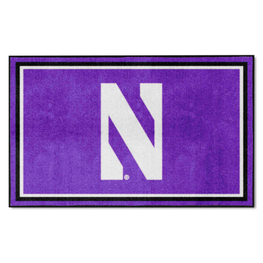 Northwestern Wildcats 4ft. x 6ft. Plush Area Rug - Northwestern