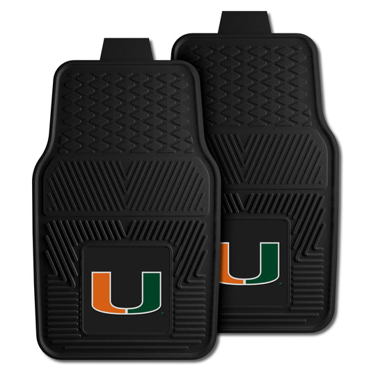 Miami Hurricanes Heavy Duty Car Mat Set - 2 Pieces