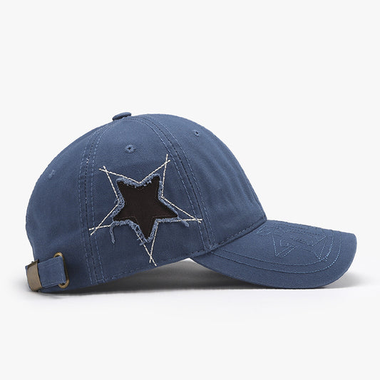 Adjustable Star Raw Hem Cap - Flyclothing LLC