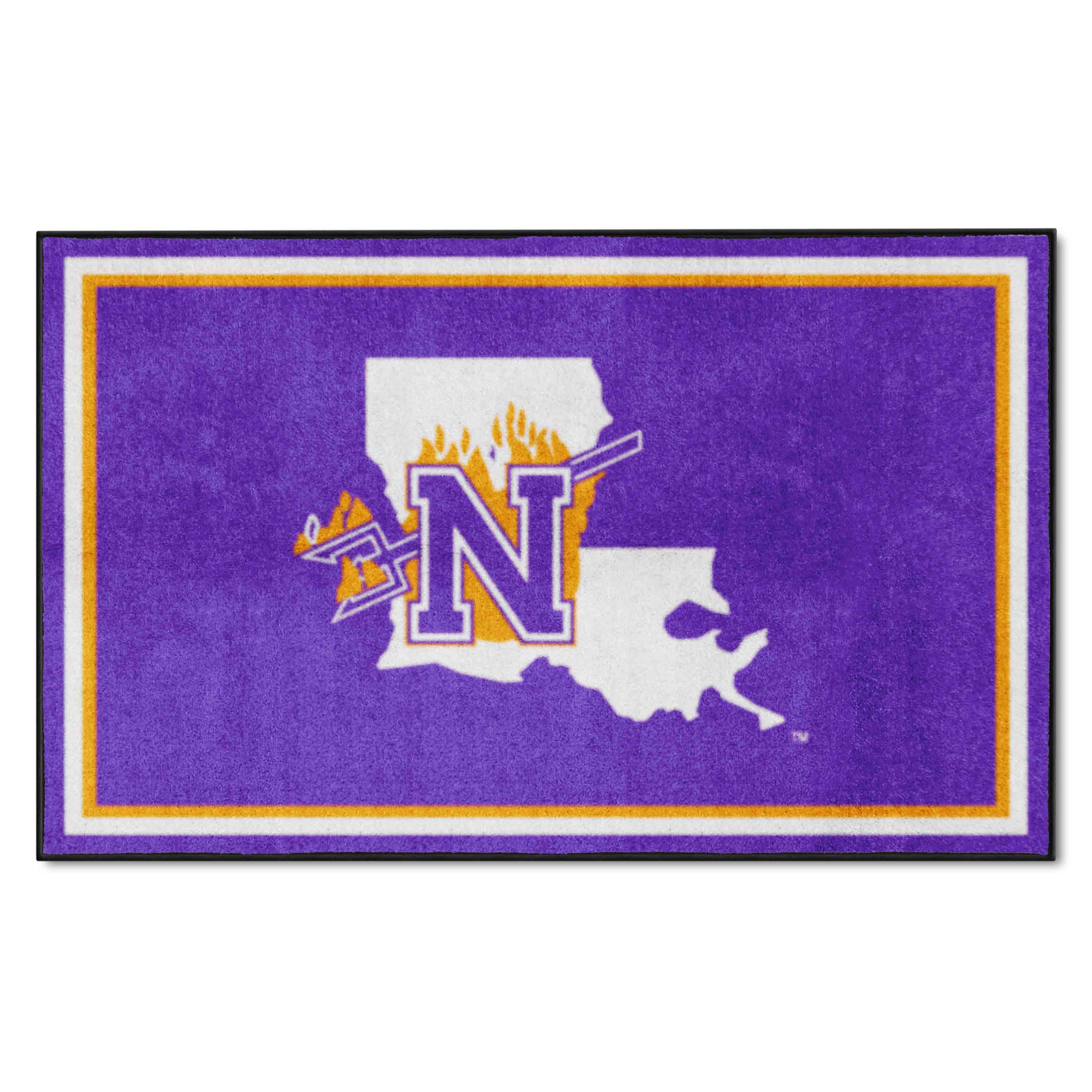 Northwestern State Demons 4ft. x 6ft. Plush Area Rug