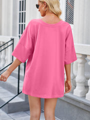 V-Neck Half Sleeve Top and Shorts Set - Trendsi