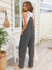 V-Neck Spaghetti Strap Jumpsuit Trendsi