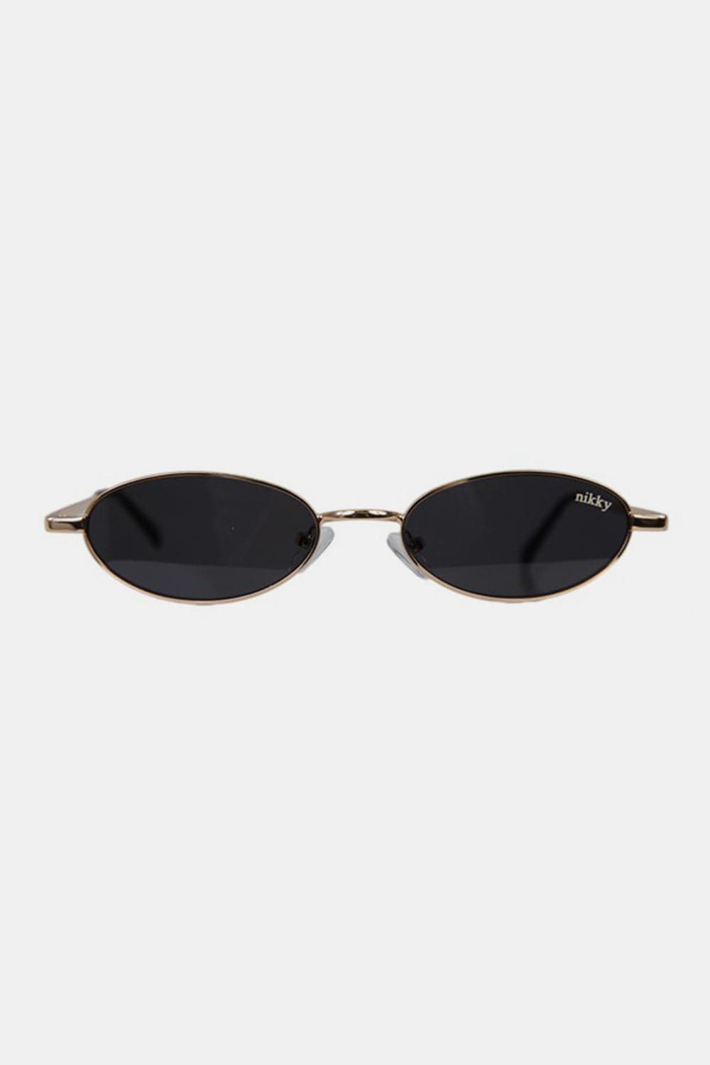 Nicole Lee USA Metal Frame Finley Oval Sunglasses - Trendsi