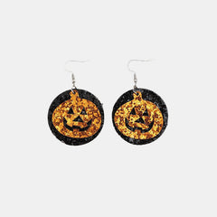 PU Leather Pumpkin Earrings