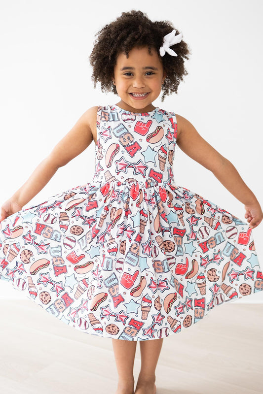 Red, White & BBQ Tank Twirl Dress - Mila & Rose ®