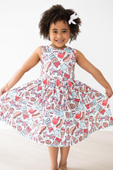 Red, White & BBQ Tank Twirl Dress