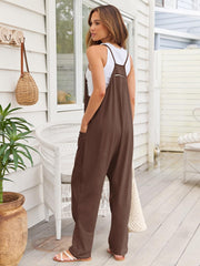 V-Neck Spaghetti Strap Jumpsuit Trendsi