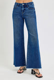 RISEN Tummy Control High Rise Wide Leg Jeans - Trendsi