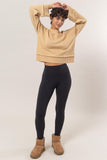 HYFVE Round Neck Dropped Shoulder Ribbed Sweater - Trendsi