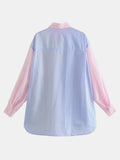 Pocketed Color Block Long Sleeve Shirt - Flyclothing LLC