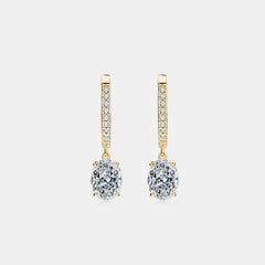 3 Carat Moissanite 925 Sterling Silver Earrings