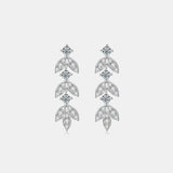 925 Sterling Silver Moissanite Leaf Earrings Trendsi