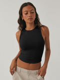 Round Neck Cropped Tank - Trendsi