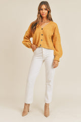 MABLE Long Sleeve Button Down Sweater Cardigan - Trendsi