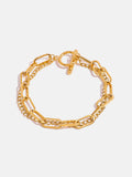 18K Gold-Plated Stainless Steel Chain Bracelet - Trendsi