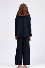 Basic Bae High- Low Turtleneck Long Sleeve Top and Pants Sweater Set - Trendsi