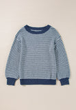 Striped Boat Neck Long Sleeve Sweater